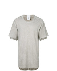 graues T-Shirt mit einem Rundhalsausschnitt von Lost & Found Rooms
