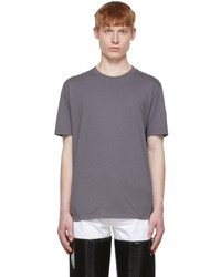 graues T-Shirt mit einem Rundhalsausschnitt von Maison Margiela