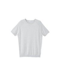 graues T-Shirt mit einem Rundhalsausschnitt von Mango Man