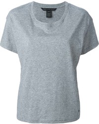 graues T-Shirt mit einem Rundhalsausschnitt von Marc by Marc Jacobs