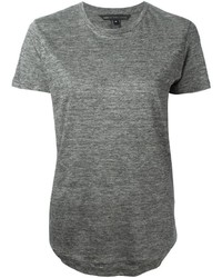 graues T-Shirt mit einem Rundhalsausschnitt von Marc by Marc Jacobs