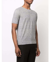graues T-Shirt mit einem Rundhalsausschnitt von Tagliatore