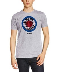 graues T-Shirt mit einem Rundhalsausschnitt von Merc of London