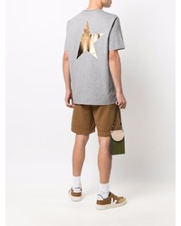 graues T-Shirt mit einem Rundhalsausschnitt von Golden Goose