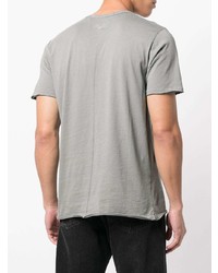 graues T-Shirt mit einem Rundhalsausschnitt von rag & bone