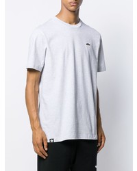 graues T-Shirt mit einem Rundhalsausschnitt von adidas