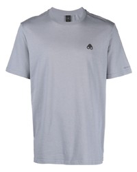 graues T-Shirt mit einem Rundhalsausschnitt von Moose Knuckles