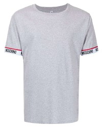 graues T-Shirt mit einem Rundhalsausschnitt von Moschino