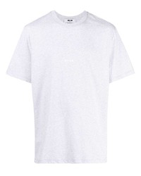 graues T-Shirt mit einem Rundhalsausschnitt von MSGM