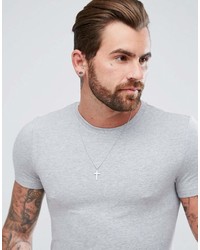 graues T-Shirt mit einem Rundhalsausschnitt von Asos