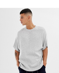 graues T-Shirt mit einem Rundhalsausschnitt von Noak