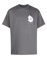 graues T-Shirt mit einem Rundhalsausschnitt von Objects IV Life