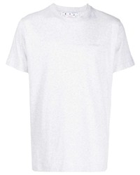 graues T-Shirt mit einem Rundhalsausschnitt von Off-White