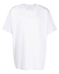 graues T-Shirt mit einem Rundhalsausschnitt von Off-White