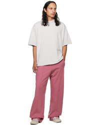 graues T-Shirt mit einem Rundhalsausschnitt von Acne Studios