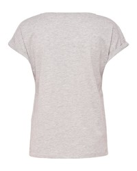 graues T-Shirt mit einem Rundhalsausschnitt von Only