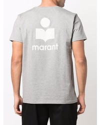 graues T-Shirt mit einem Rundhalsausschnitt von Isabel Marant