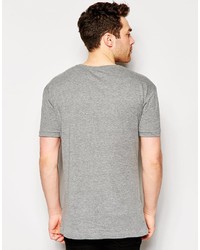 graues T-Shirt mit einem Rundhalsausschnitt von Esprit