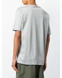 graues T-Shirt mit einem Rundhalsausschnitt von E. Tautz