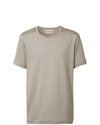 graues T-Shirt mit einem Rundhalsausschnitt von Oyster Holdings