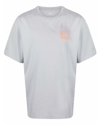 graues T-Shirt mit einem Rundhalsausschnitt von PACCBET
