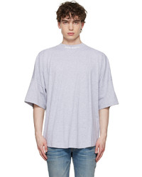 graues T-Shirt mit einem Rundhalsausschnitt von Palm Angels