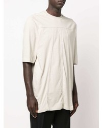 graues T-Shirt mit einem Rundhalsausschnitt von Rick Owens