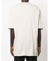 graues T-Shirt mit einem Rundhalsausschnitt von Rick Owens