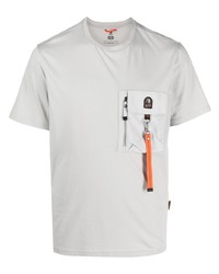graues T-Shirt mit einem Rundhalsausschnitt von Parajumpers