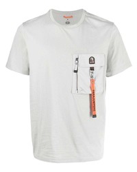 graues T-Shirt mit einem Rundhalsausschnitt von Parajumpers