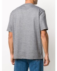 graues T-Shirt mit einem Rundhalsausschnitt von Ermenegildo Zegna