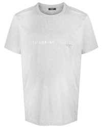 graues T-Shirt mit einem Rundhalsausschnitt von Peserico
