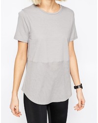 graues T-Shirt mit einem Rundhalsausschnitt von Asos