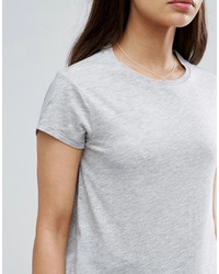 graues T-Shirt mit einem Rundhalsausschnitt von Asos