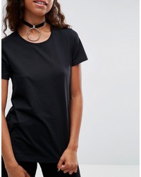 graues T-Shirt mit einem Rundhalsausschnitt von Asos