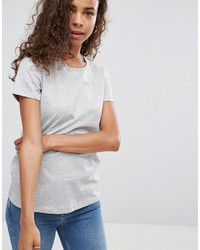 graues T-Shirt mit einem Rundhalsausschnitt von Asos