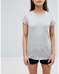 graues T-Shirt mit einem Rundhalsausschnitt von Asos