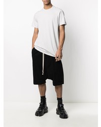 graues T-Shirt mit einem Rundhalsausschnitt von Rick Owens