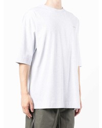 graues T-Shirt mit einem Rundhalsausschnitt von Juun.J