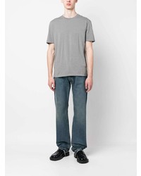 graues T-Shirt mit einem Rundhalsausschnitt von Maison Margiela