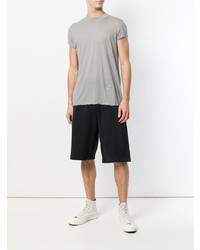 graues T-Shirt mit einem Rundhalsausschnitt von Rick Owens DRKSHDW