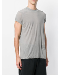 graues T-Shirt mit einem Rundhalsausschnitt von Rick Owens DRKSHDW