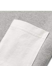 graues T-Shirt mit einem Rundhalsausschnitt von Beams