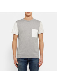 graues T-Shirt mit einem Rundhalsausschnitt von Beams