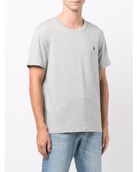 graues T-Shirt mit einem Rundhalsausschnitt von Polo Ralph Lauren