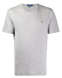 graues T-Shirt mit einem Rundhalsausschnitt von Polo Ralph Lauren