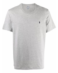 graues T-Shirt mit einem Rundhalsausschnitt von Polo Ralph Lauren