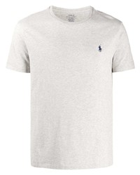 graues T-Shirt mit einem Rundhalsausschnitt von Polo Ralph Lauren