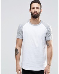 graues T-Shirt mit einem Rundhalsausschnitt von Pull&Bear