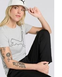 graues T-Shirt mit einem Rundhalsausschnitt von Puma